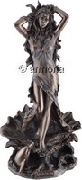 Figurine Déesse Aphrodite bras levés aspect bronze Marque Veronese 