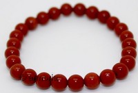 Bracelet de Perles en Jaspe rouge 6 mm Taille Small