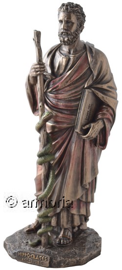 Figurine Hippocrate aspect bronze marque Veronese 