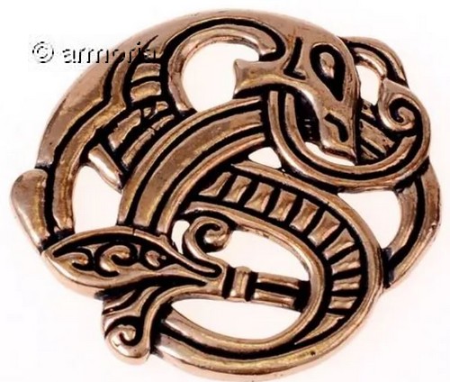 Pendentif Viking Dragon entrelacé en bronze