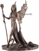 Figurine Déesse Celte Aine reine des fées aspect bronze Marque Veronese 