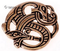 Pendentif Viking Dragon entrelacé en bronze
