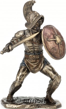 Figurine Gladiateur Mirmillon aspect bronze Marque Veronese