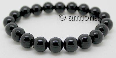 Bracelet de perles en Onyx 10 mm taille L 