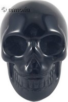 Figurine Crâne Tête de Mort en Obsidienne
