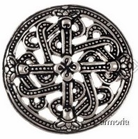 Broche Viking style Borre en plaqué argent réplique historique