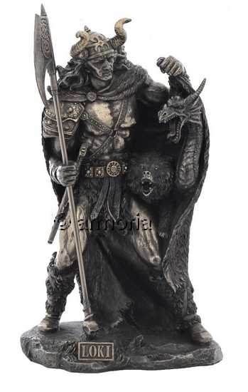 Figurine du Dieu Loki aspect bronze 