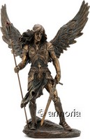 Figurine Archange Sariel aspect bronze marque Veronese