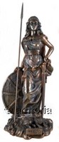 Figurine Déesse nordique Freya avec Lance aspect bronze marque Veronese 