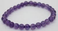 Bracelet de Perles en Améthyste 6 mm Taille Medium 