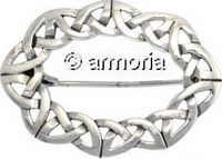 Broche Celte Noeuds de l'Infini en argent 
