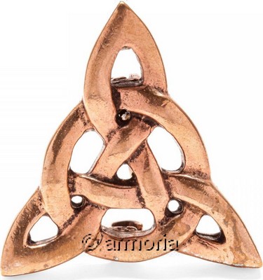 Broche et Pendentif Celte Triquetra en bronze 