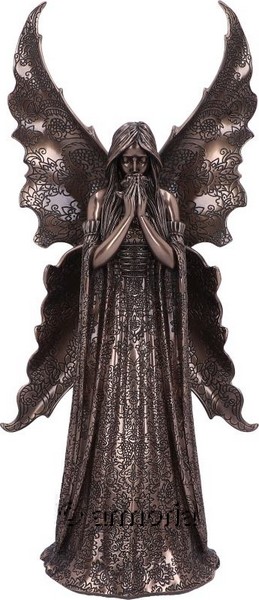 Figurine Ange Only Love Remains de Anne Stokes aspect bronze
