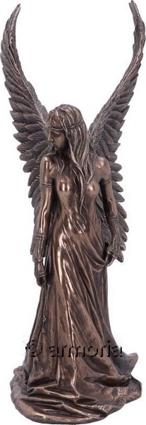Figurine Ange avec Clé "Spirit Guide" de Anne Stokes aspect bronze marque Veronese