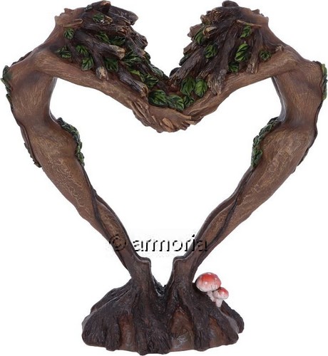 Figurine Couple de Dryades en Coeur 