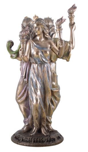 Figurine Déesse de la Lune ou Triple Déesse Hecate aspect bronze Marque Veronese