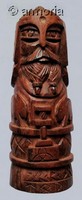 Figurine Viking Dieu Thor en bois 
