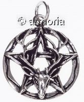 Pendentif Celte Cernunnos et Pentacle en argent 