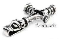 Pendentif Viking Croix du Loup en argent 3.4 cm