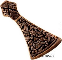 Pendentif viking Hache de Mammen-modèle historique-en bronze 