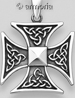 Pendentif Croix avec 4 Entrelacs Celtes en argent