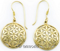 Boucles d'Oreilles Fleur de Vie en bronze 