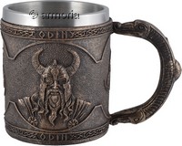 Chope Viking Buste d'Odin Entrelacs et Triquetra