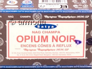 Cônes d'encens backflow Opium Noir, Satya