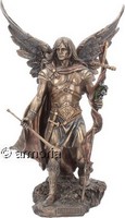 Figurine Archange Saint-Gabriel 35 cm aspect bronze marque Veronese 