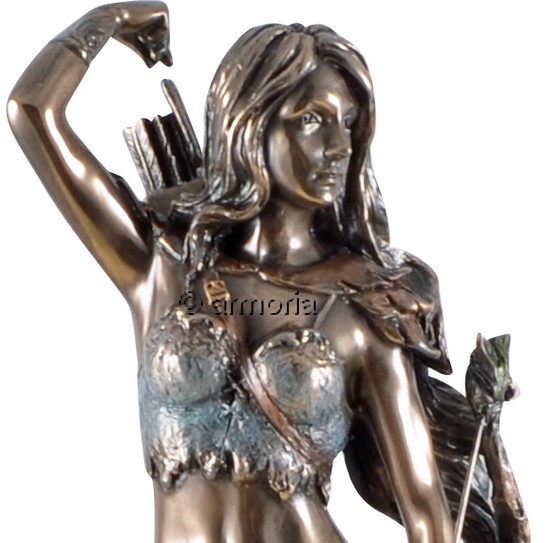 Figurine Artemis aspect bronze Marque Veronese