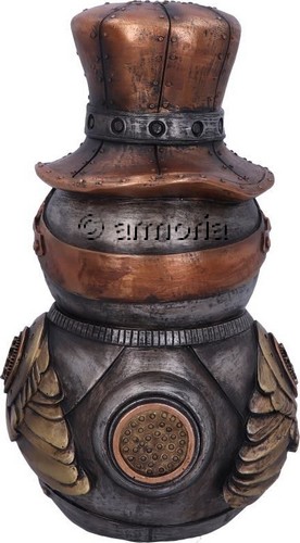 Figurine Chouette Steampunk avec Chapeau Haut de Forme 