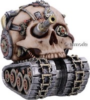 Figurine Crâne Tête de Mort steampunk Char d'Assaut 