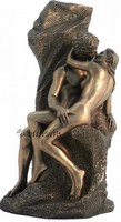 Figurine "Le Baiser de Rodin" aspect bronze marque Veronese