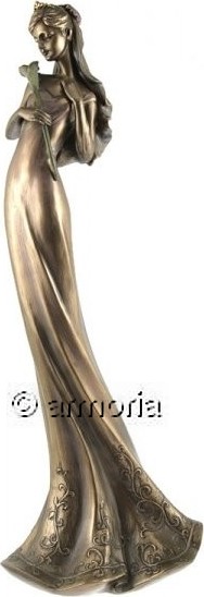 Figurine Mariée à la Fleur aspect bronze marque Veronese 