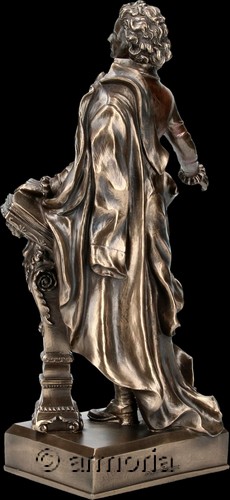 Figurine Mozart debout aspect bronze Marque Veronese 