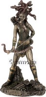 Figurine petite Medusa avec Arc aspect bronze marque Veronese 