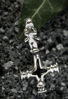 Pendentif Viking Croix du Loup en argent 2.1 cm
