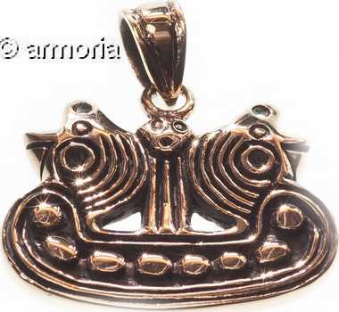 Pendentif Viking Odin Hugin et Munin en bronze 