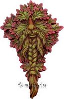 Sculpture Murale Visage Arbre Mabon Wisdom Equinoxe Automne 