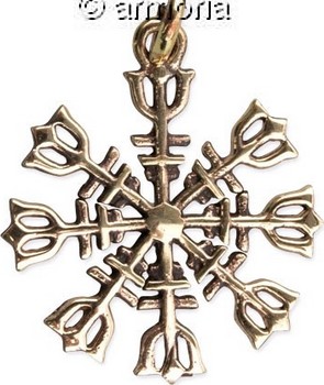 Pendentif Aegishjalmur ou Heaume de Terreur en bronze