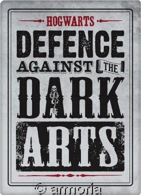 Plaque métal Defence against the Dark Arts - Harry Potter, 21x15 cm