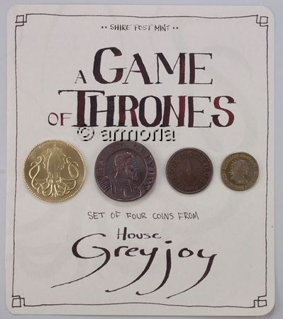 4 pièces de collection Maison Greyjoy - Game of Thrones