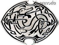 Boucle de ceinture Dragon Celte, noir
