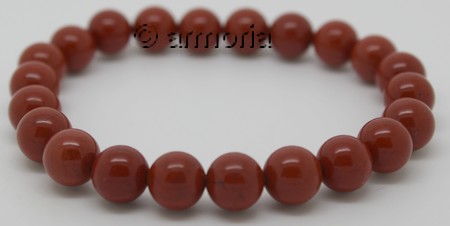 Bracelet de Perles en Jaspe Rouge 8 mm taille Medium 