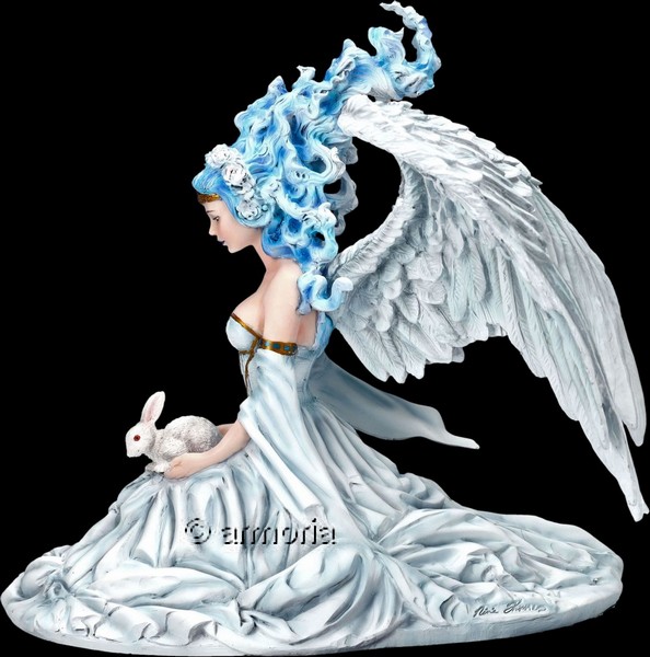 Figurine Ange avec lapin blanc "Spirit of Winter" de Nene Thomas 