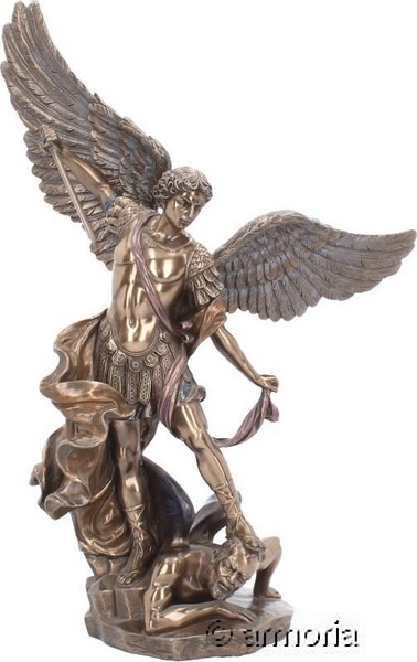 Figurine Archange Saint-Michel terrassant le Dragon 36,5 cm marque Veronese 
