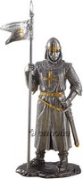 Figurine Chevalier Templier avec Drapeau en étain marque Veronese