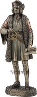 Figurine Christophe Colomb aspect bronze Marque Veronese