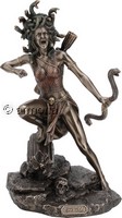 Figurine Gorgone Medusa Hurlant aspect bronze Marque Veronese