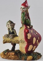 Figurine deux Pixies Korrigans avec Champignon